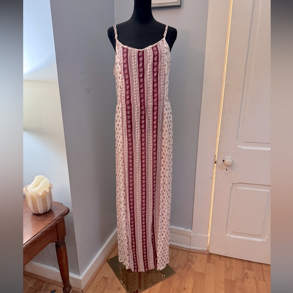 Exist Boho Patchwork Open Back Double Tie Side Sl… - image 1